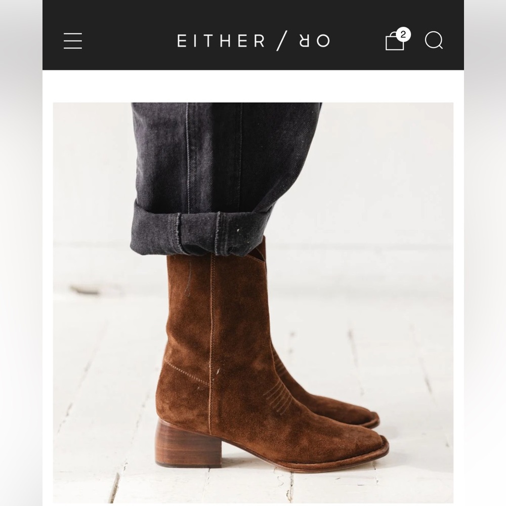 either/or West Boot in Chocolate